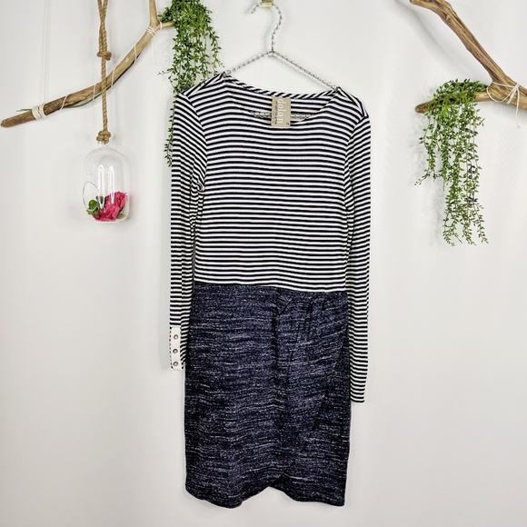 Anthropologie Dresses & Skirts - DOLAN Left Coast mix stripe dress long sleeve 0291